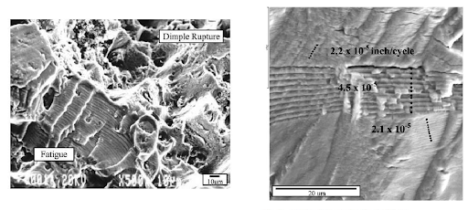 BESBlog_Photomicrograph of metallic fracture surfaces with characteristic striations